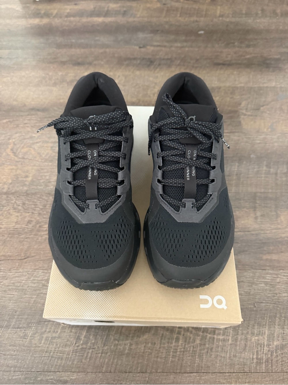 On Cloudrunner 3 Wide 2E Men's Size 9 Black/Black Stability Running Shoes